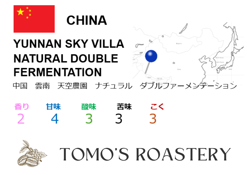 雲南天空農園ナチュラル/ YUNNAN SKY VILLA FARM NATURAL DOUBLE FERMENTATION